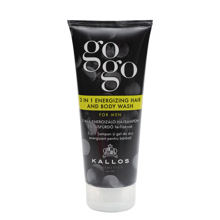 KALLOS COSMETICS KJMN GOGO MEN 2IN1 ENERGIZING HAIR & BODY WASH, 200 ml