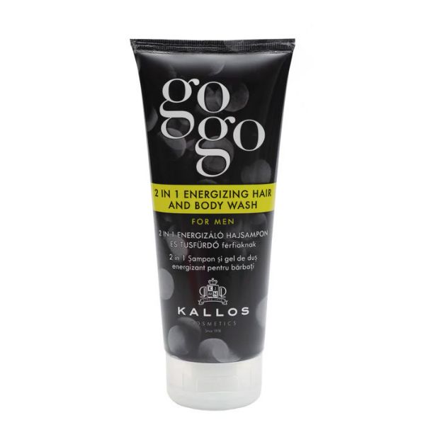 KALLOS COSMETICS KJMN GOGO MEN 2IN1 ENERGIZING HAIR & BODY WASH, 200 ml