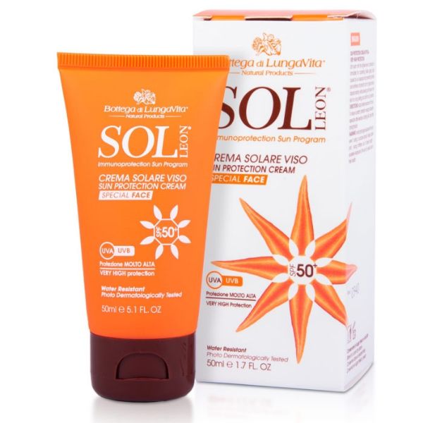 BOTTEGA SOL LEON SUN CREAM FOR FACE, SPF 50+ , 50ml